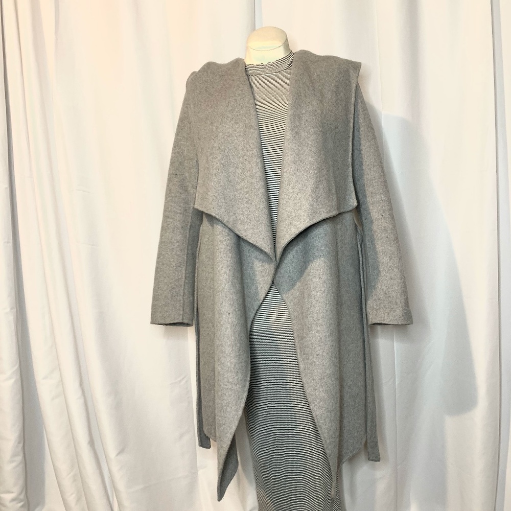 Soia & Kyo Wool Blend Hooded Wrap Jacket